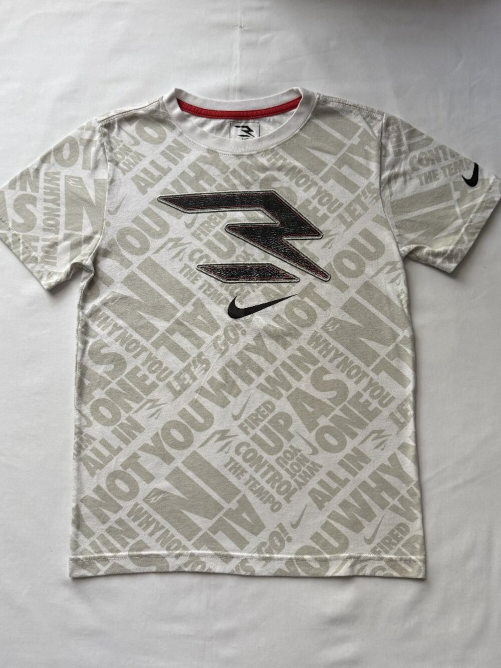 Nike Boys Youth M 10/12 Russell Westbrook Why Not All Over Print Athletic T-Shir